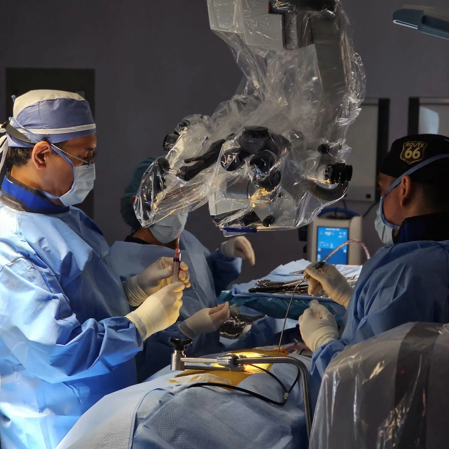 Dr. Carrillo during spine surgery